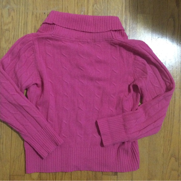 Pink L.L. Bean Shawl Collar Sweater - Picture 3 of 4